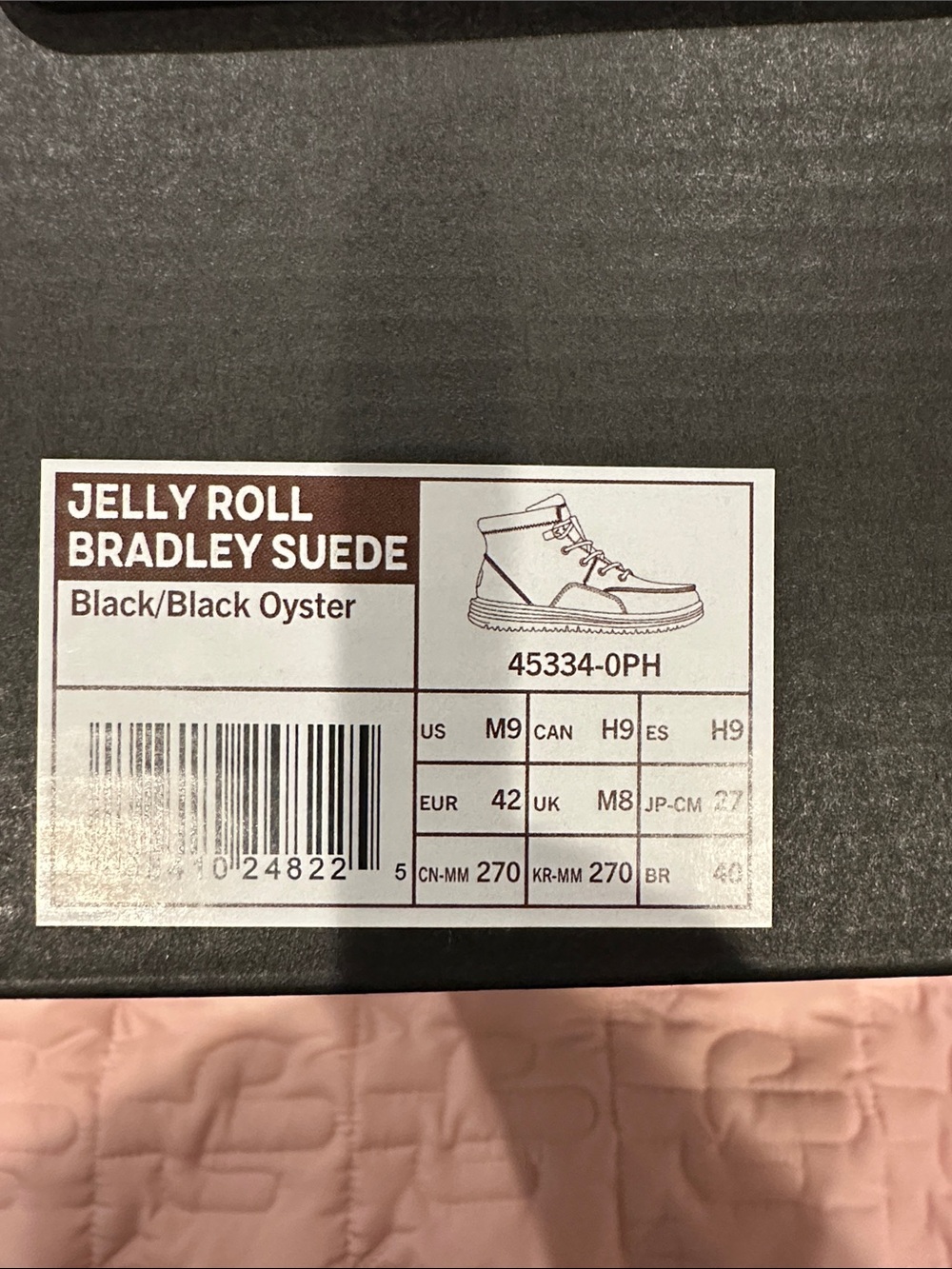 Hey Dude Men’s Black Jelly Roll Bradley Suede - Picture 4 of 4